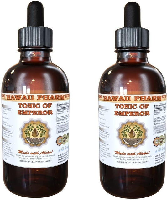 Organic HawaiiPharm Shiitake, Maitake, Cordiceps, Reishi Liquid Extract Tincture - Herbal Supplement - 4 fl.oz - Made in USA