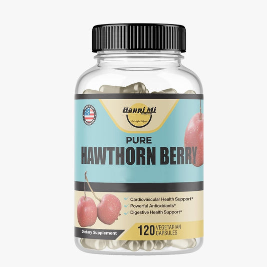 Organic Hawthorn Berry Capsules for Healthy Immune Support and Circulation - 120 Veg Caps with Powerful Antioxidants - Non-GMO and Gluten Free