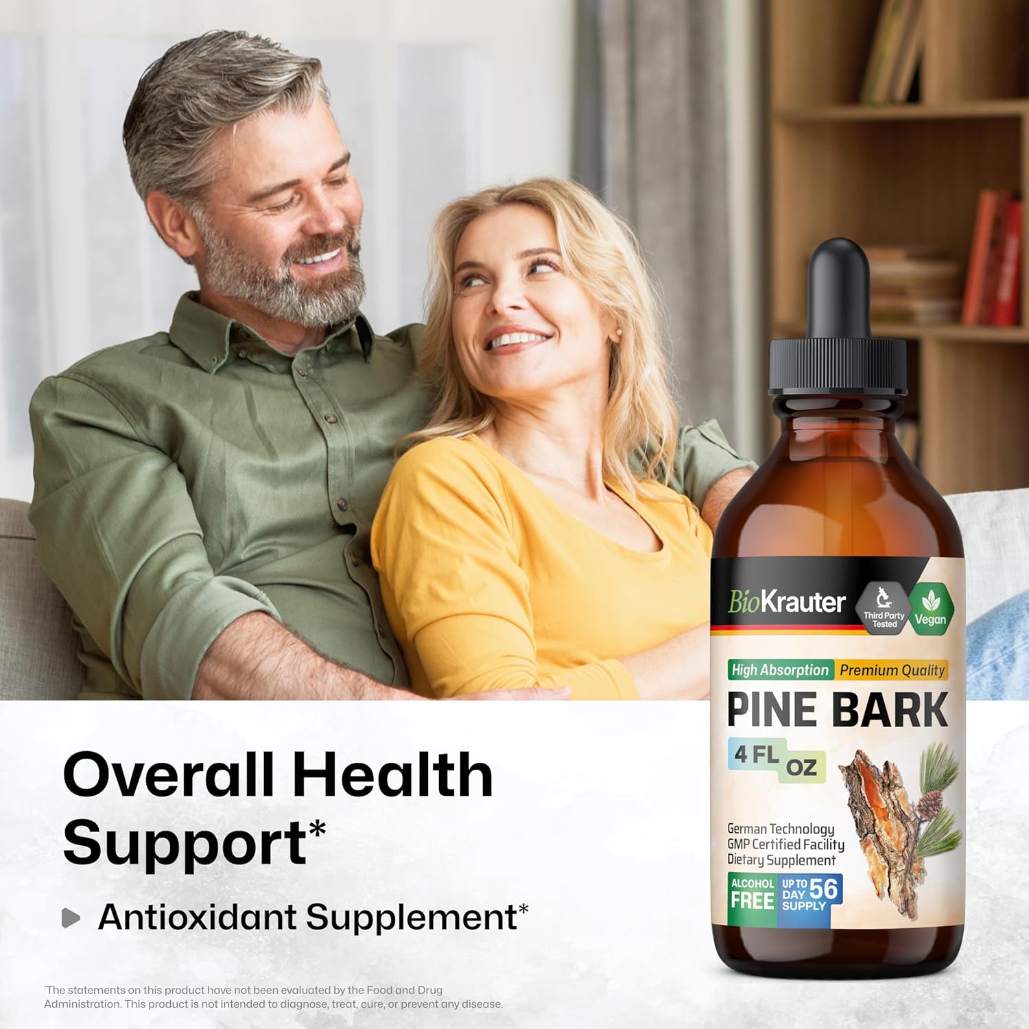 Organic Herbal Bundle: 12 Mushroom Capsules & 4 Fl. Oz. Pine Bark Tincture