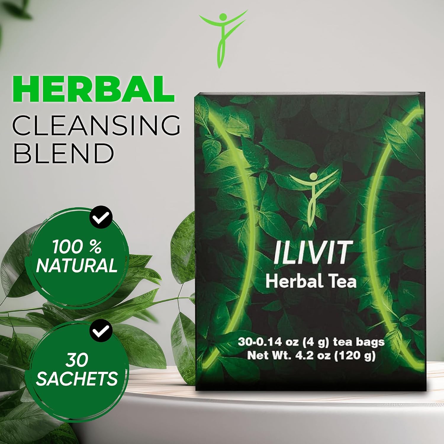 Organic Herbal Colon Cleanse & Detox Tea for Liver Repair - 30 Bags