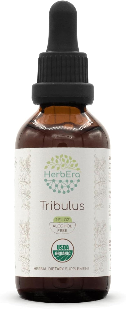 Organic HerbEra Tribulus Terrestris Liquid Extract Tincture - Alcohol-Free Concentrated Drops (2 fl oz)