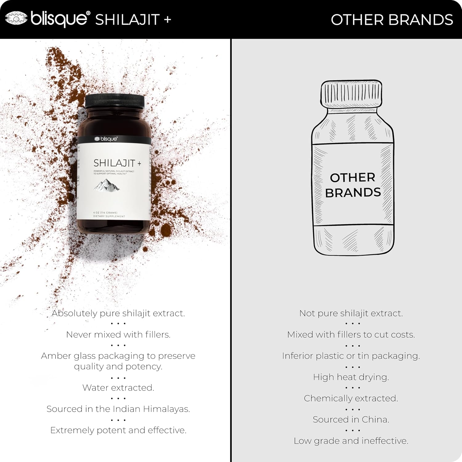 Organic Himalayan Shilajit Extract Powder | Pure and Authentic | Rich in Fulvic Acid and Trace Minerals | 228 Servings | 7.5 Months Supply