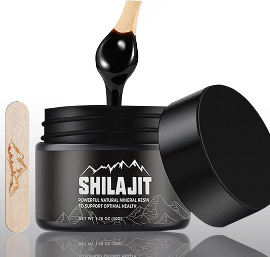 Organic Himalayan Shilajit Resin - Golden Grade Supplement with 80+ Trace Minerals for Energy & Immune Support - 50g