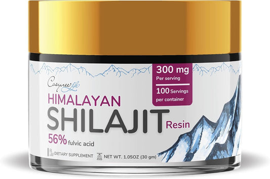Organic Himalayan Shilajit Resin - Rich in 56% Natural Fulvic Acid, 30g