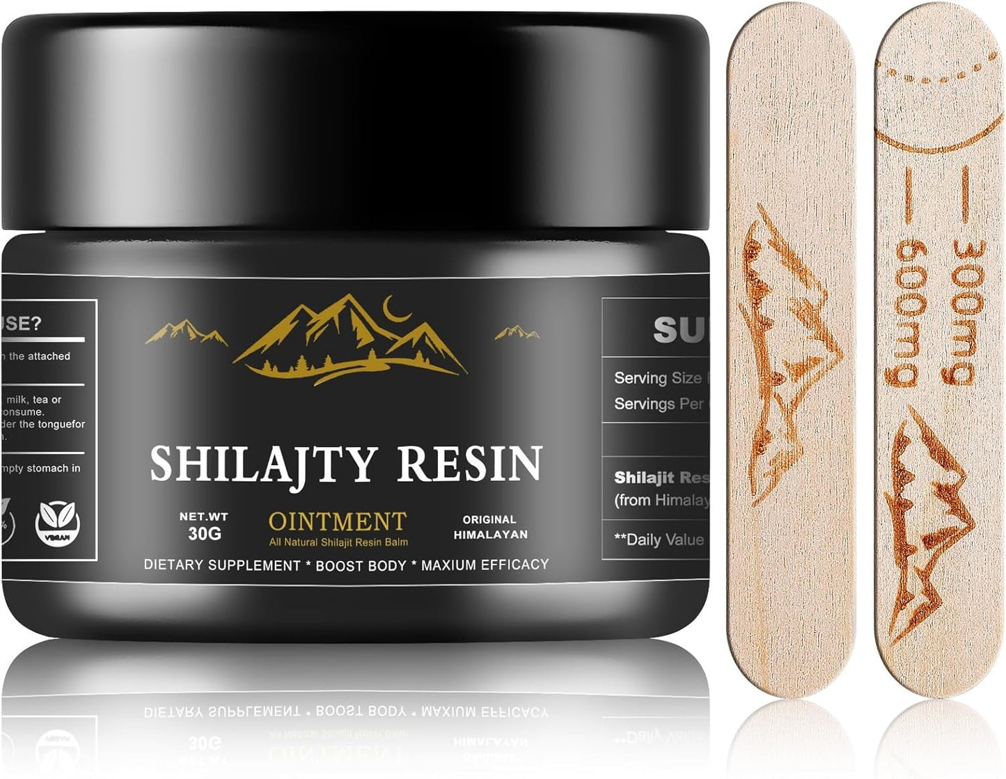 Organic Himalayan Shilajit Resin 600mg - Potent Source of 85+ Minerals & Fulvic Acid for Energy & Immune Support - 30g