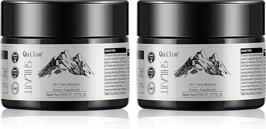 Organic Himalayan Shilajit Resin Supplement - Gold Grade 100% Pure Shilajit with Trace Minerals Complex - 50g