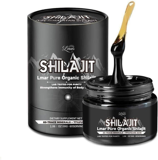 Organic Himalayan Shilajit Resin Supplement | 100% Natural, Lab Tested | 85+ Trace Minerals & 77% Fulvic Acid | 75 Servings for Men & Women
