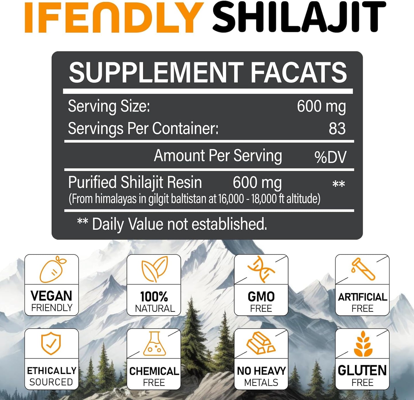 Organic Himalayan Shilajit Resin Supplement 600mg - Maximum Potency Gold Grade with 85+ Trace Minerals & Fulvic Acid - Boosts Energy & Immunity - Natural Authentic - 50g (2 Pack)