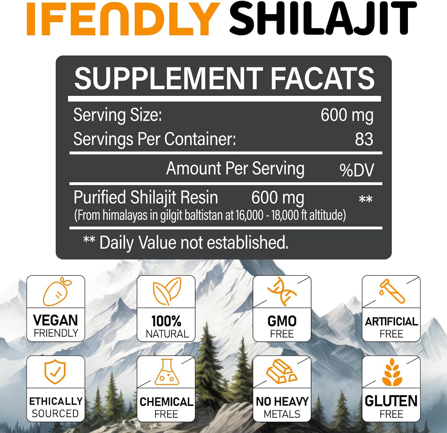 Organic Himalayan Shilajit Resin Supplement 600mg - Maximum Potency Gold Grade with 85+ Trace Minerals & Fulvic Acid - Boosts Energy & Immunity - Natural Authentic - 50g (2 Pack)