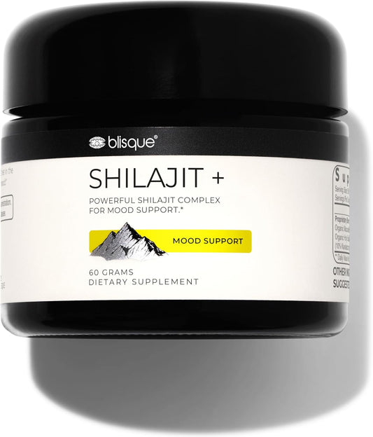 Organic Himalayan Shilajit Resin Supplement for Mood Support - 60 Grams | With Mucuna Pruriens and Holy Basil | Authentic and Natural