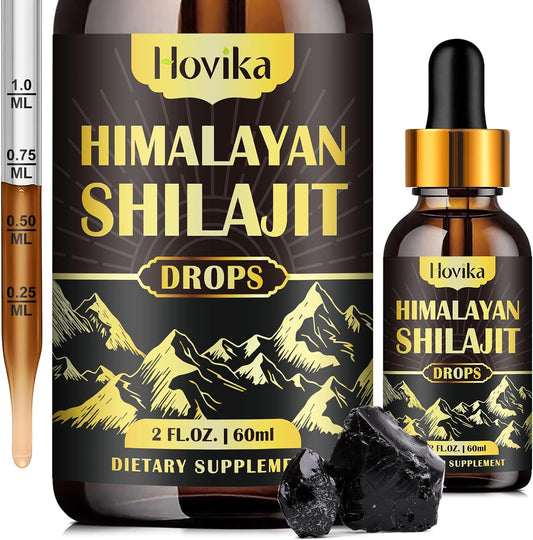 Organic Himalayan Shilajit Resin Supplement with 85+ Trace Minerals and Fulvic Acid for Energy and Immunity Support