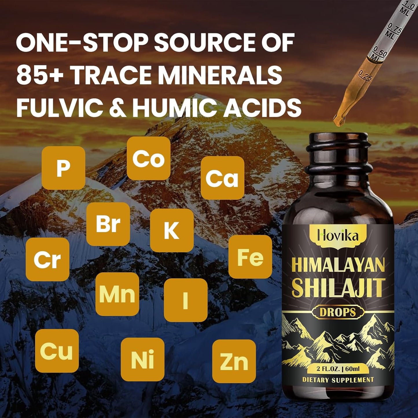 Organic Himalayan Shilajit Resin Supplement with 85+ Trace Minerals and Fulvic Acid for Energy and Immunity Support