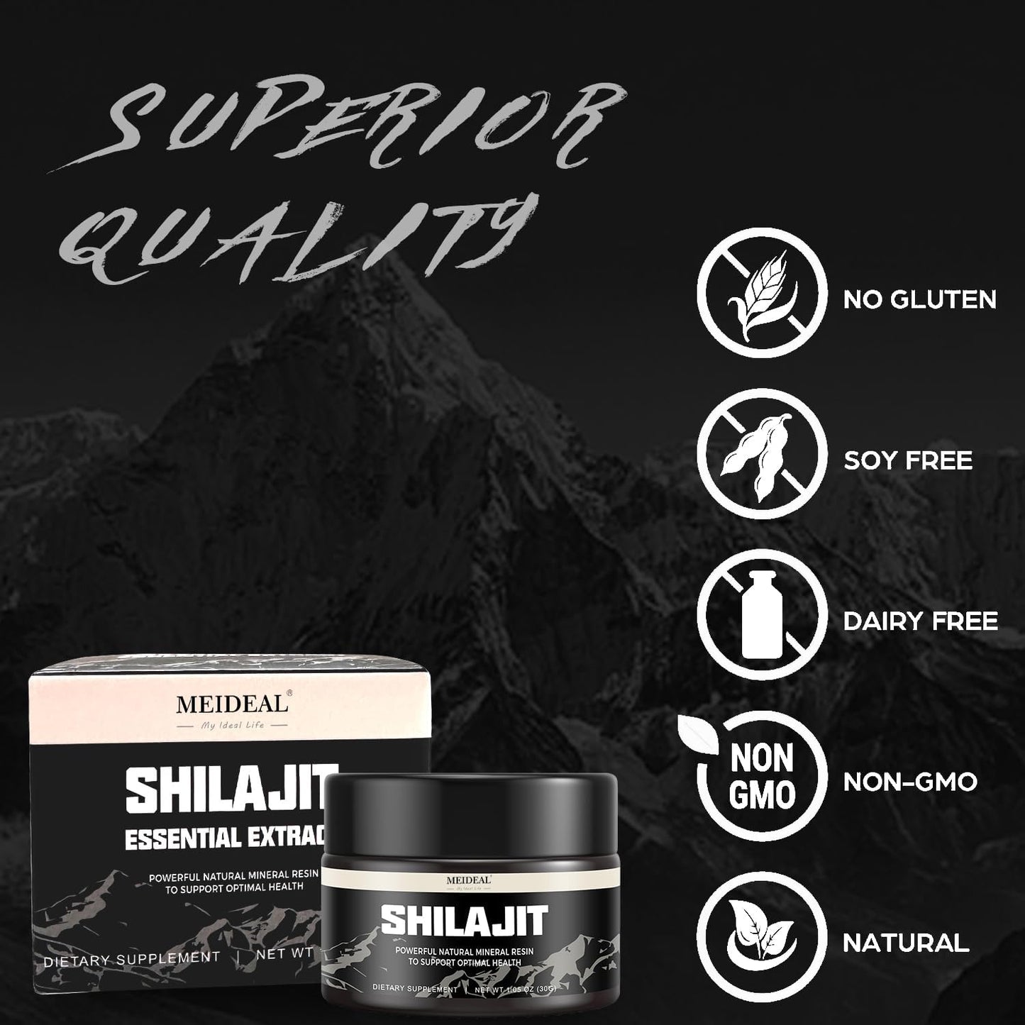 Organic Himalayan Shilajit Resin with Fulvic Acid & Trace Minerals, Ayurvedic Energy & Immune Support, 30g