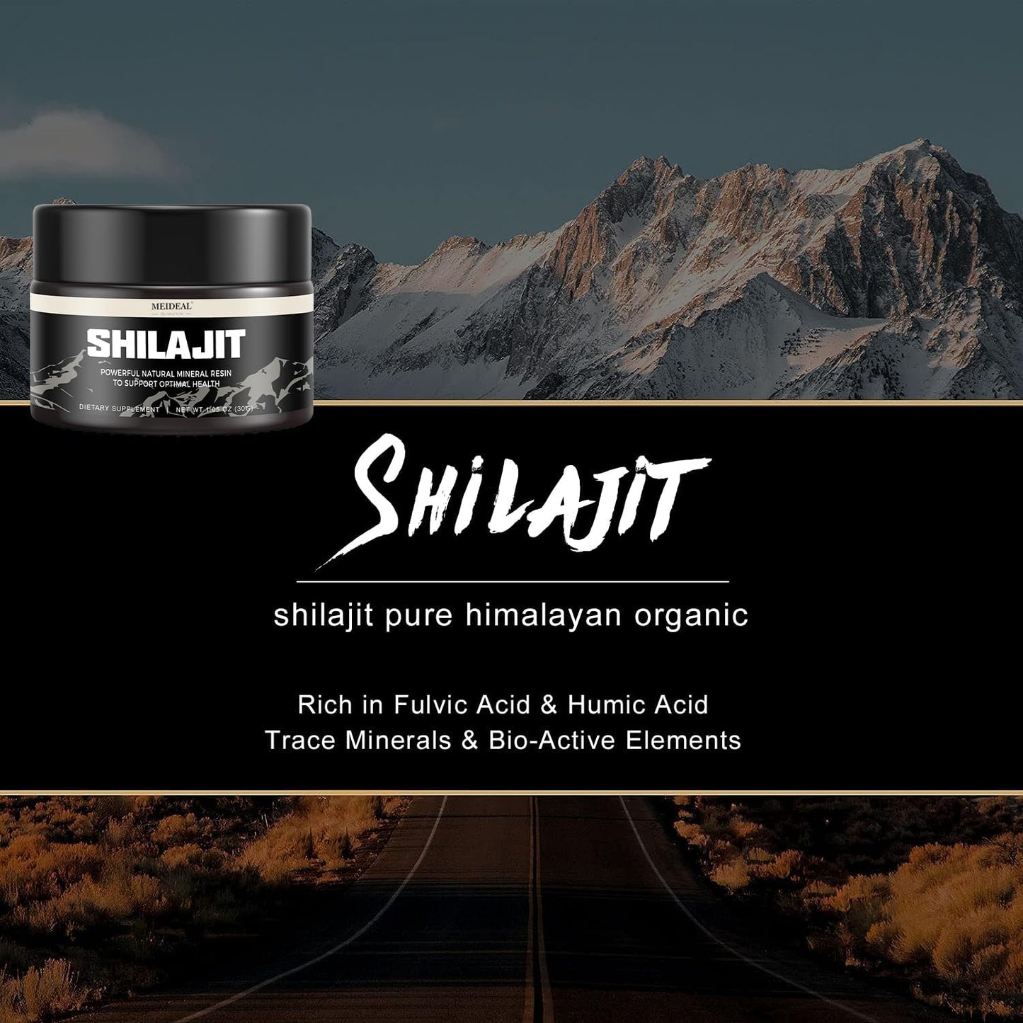 Organic Himalayan Shilajit Resin with Fulvic Acid & Trace Minerals, Ayurvedic Energy & Immune Support, 30g