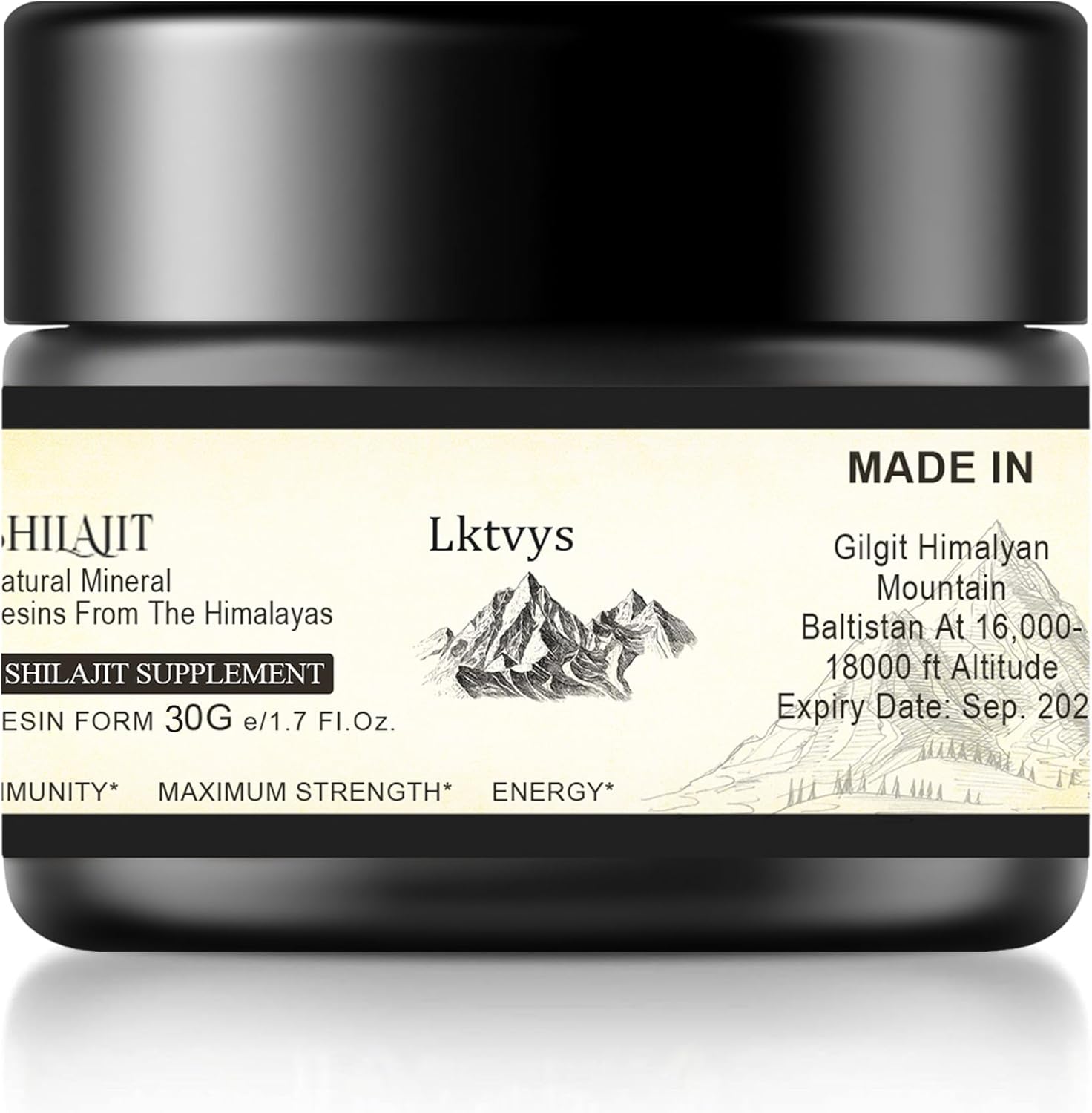 Organic Himalayan Shilajit Supplement with 85+ Micronutrients for Energy and Immune Support - Pure Resin for Men and Women