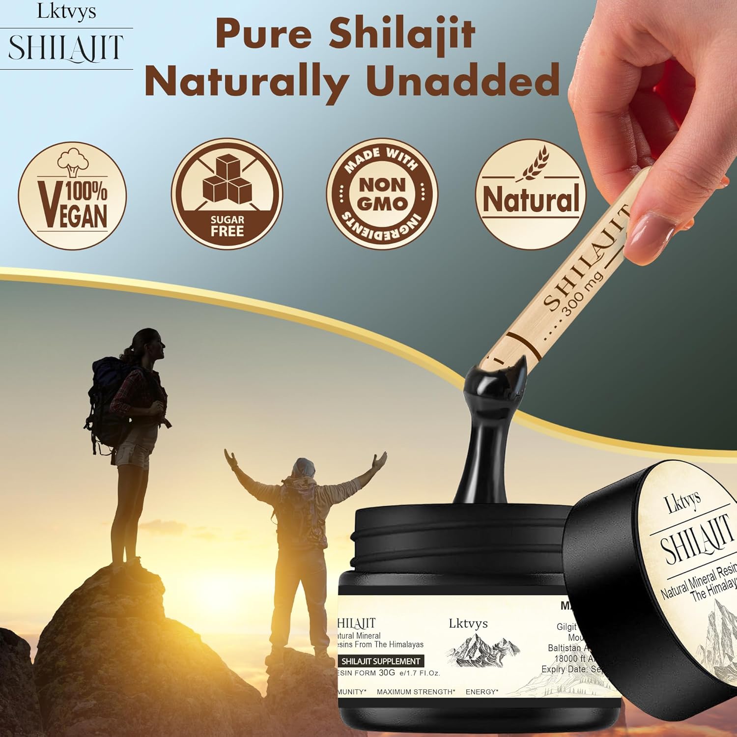 Organic Himalayan Shilajit Supplement with 85+ Micronutrients for Energy and Immune Support