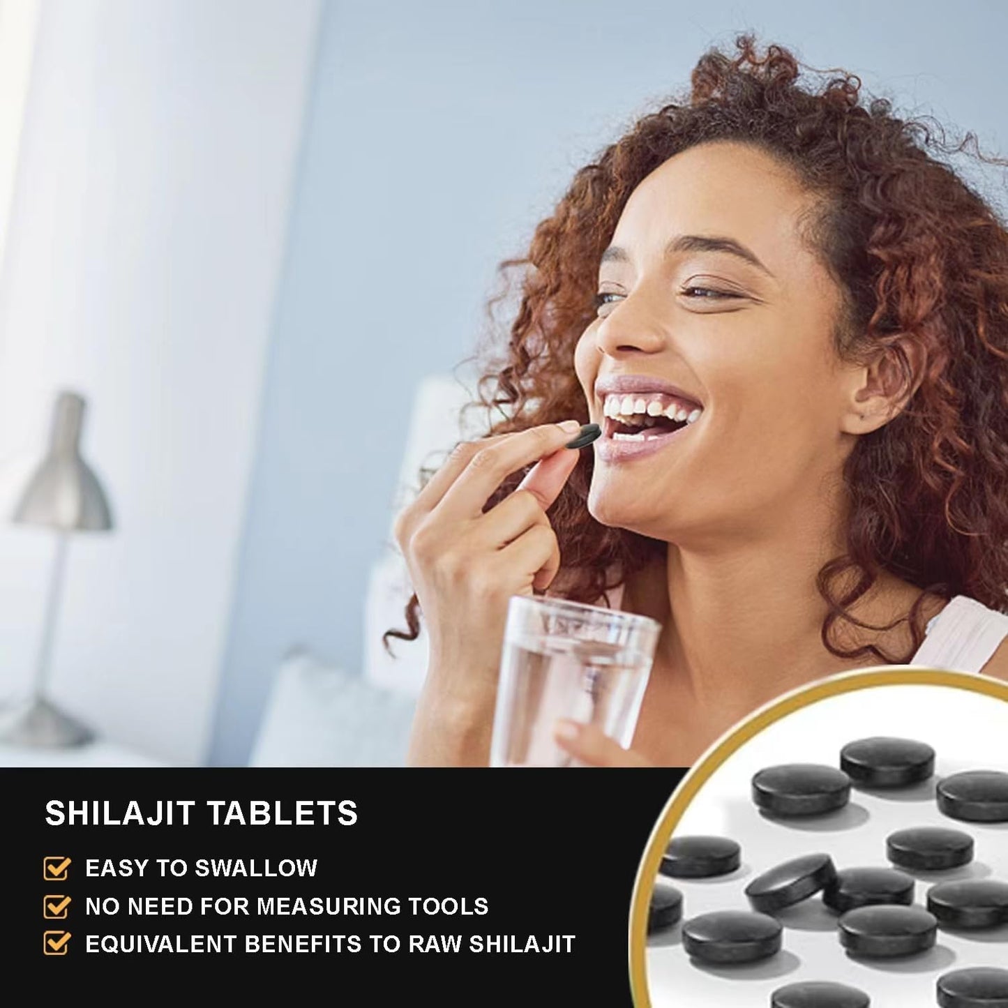 Organic Himalayan Shilajit Tablets with Fulvic Acid & 85+ Minerals for Energy & Immunity - 90 Tablets, 200mg Each