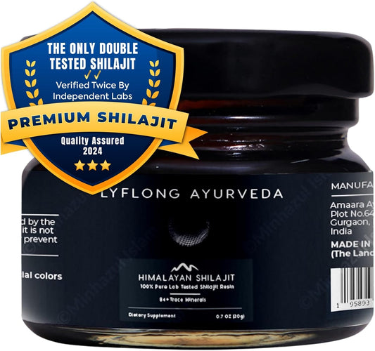 Organic Himalayan Shilajit with 75%+ Fulvic Acid, 84+ Trace Minerals - Alternative to Gummies & Capsules, Men & Women - 50 Servings