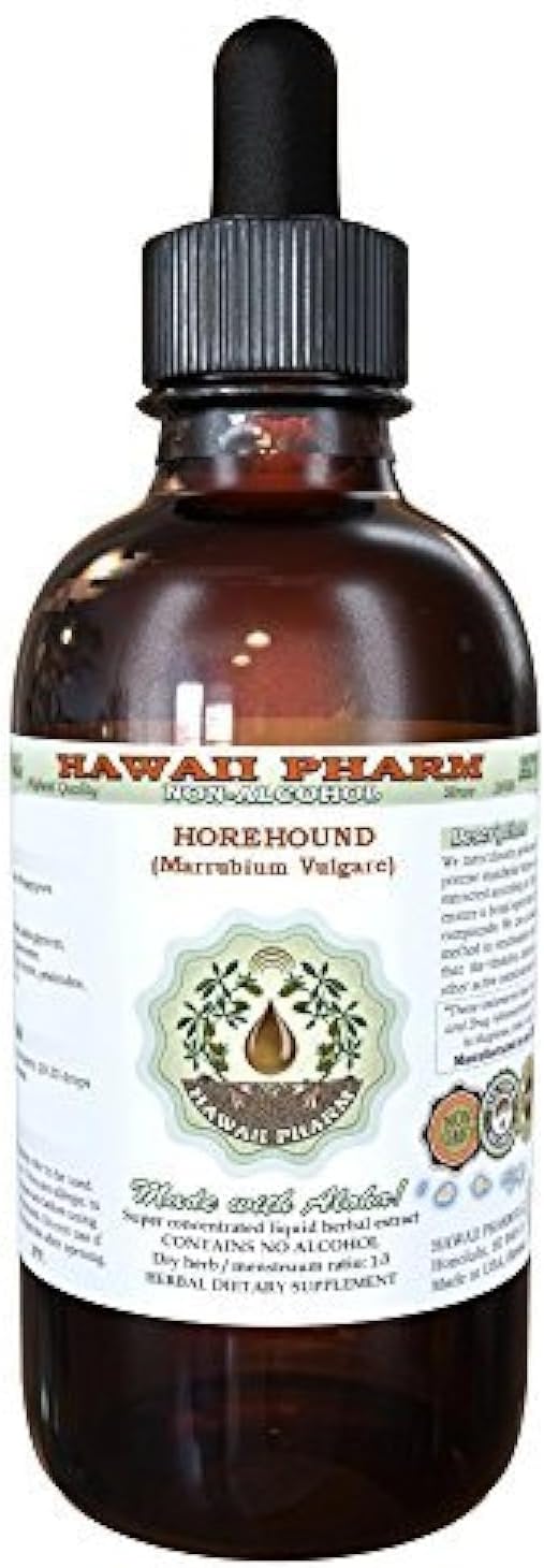 Organic Horehound Alcohol-Free Liquid Extract, 2 oz Glycerite by Hawaii Pharm