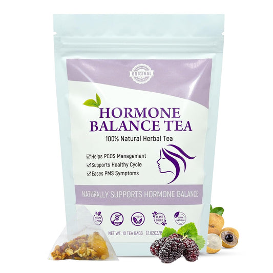 Organic Hormone Balance Tea for Fertility Enhancement, PCOS Management & Hormonal Acne - 10 Tea Bags for Women's Health - BoostGo Australia