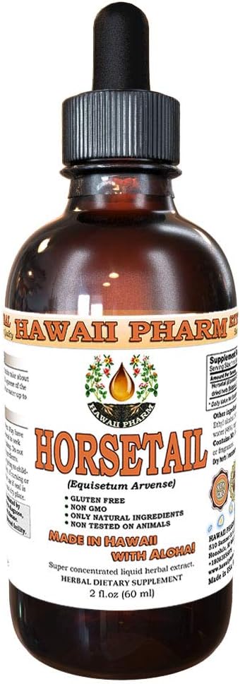 Organic Horsetail (Equisetum arvense) Liquid Extract - 2 Oz Bottle by Hawaii Pharm