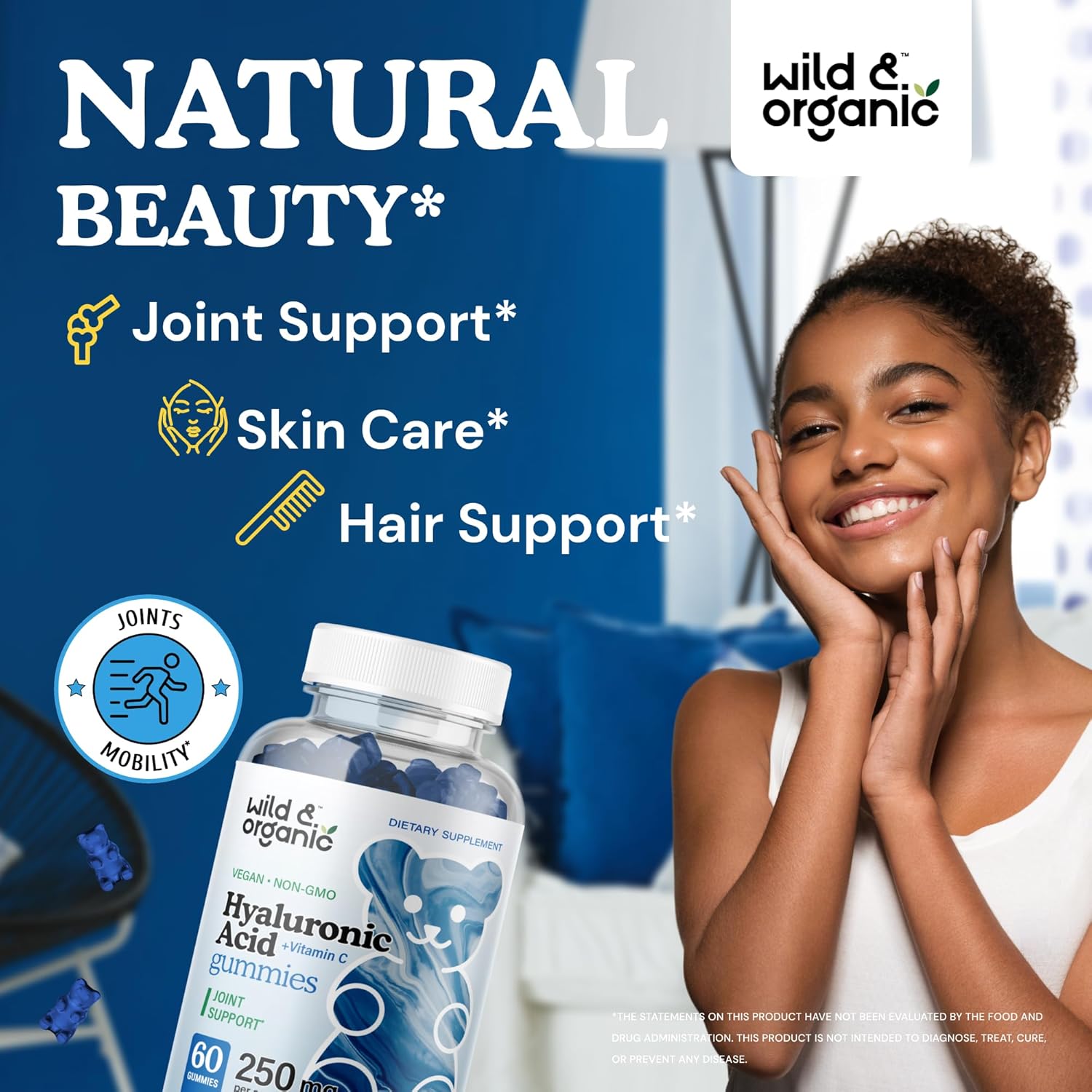 Organic Hyaluronic Acid and CoQ10 Gummies for Natural Beauty and Heart Health
