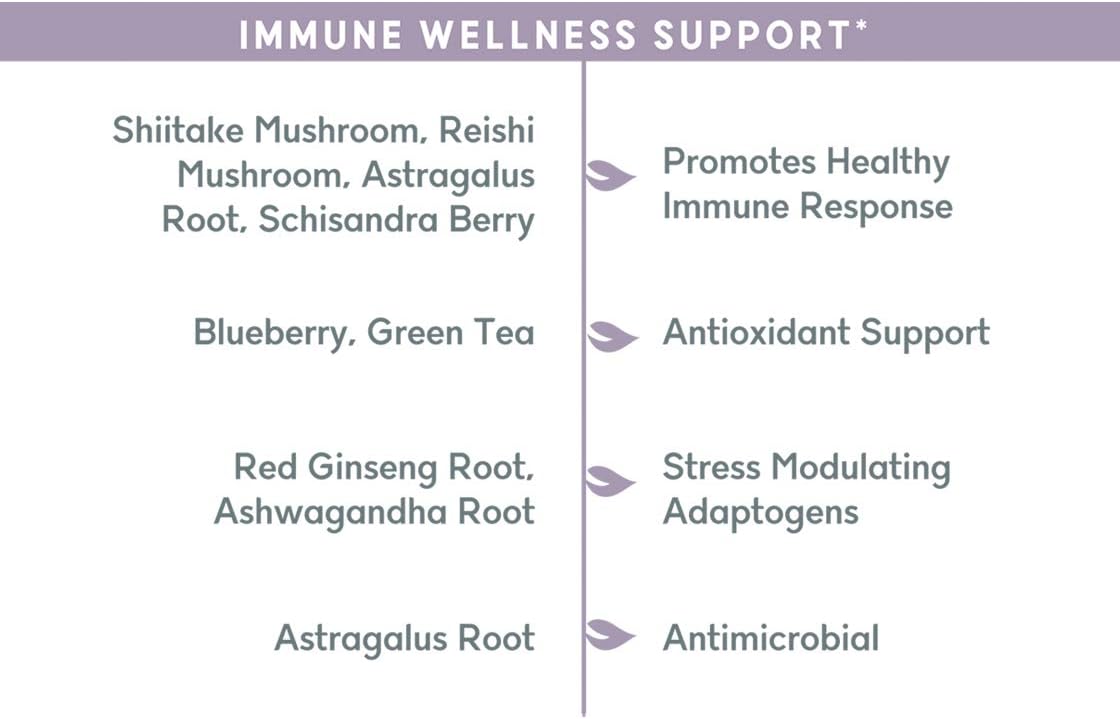 Organic Immune System & Stress Support Capsules with Astragalus, Reishi, Shiitake, Ginseng, Ashwagandha - 90 Count