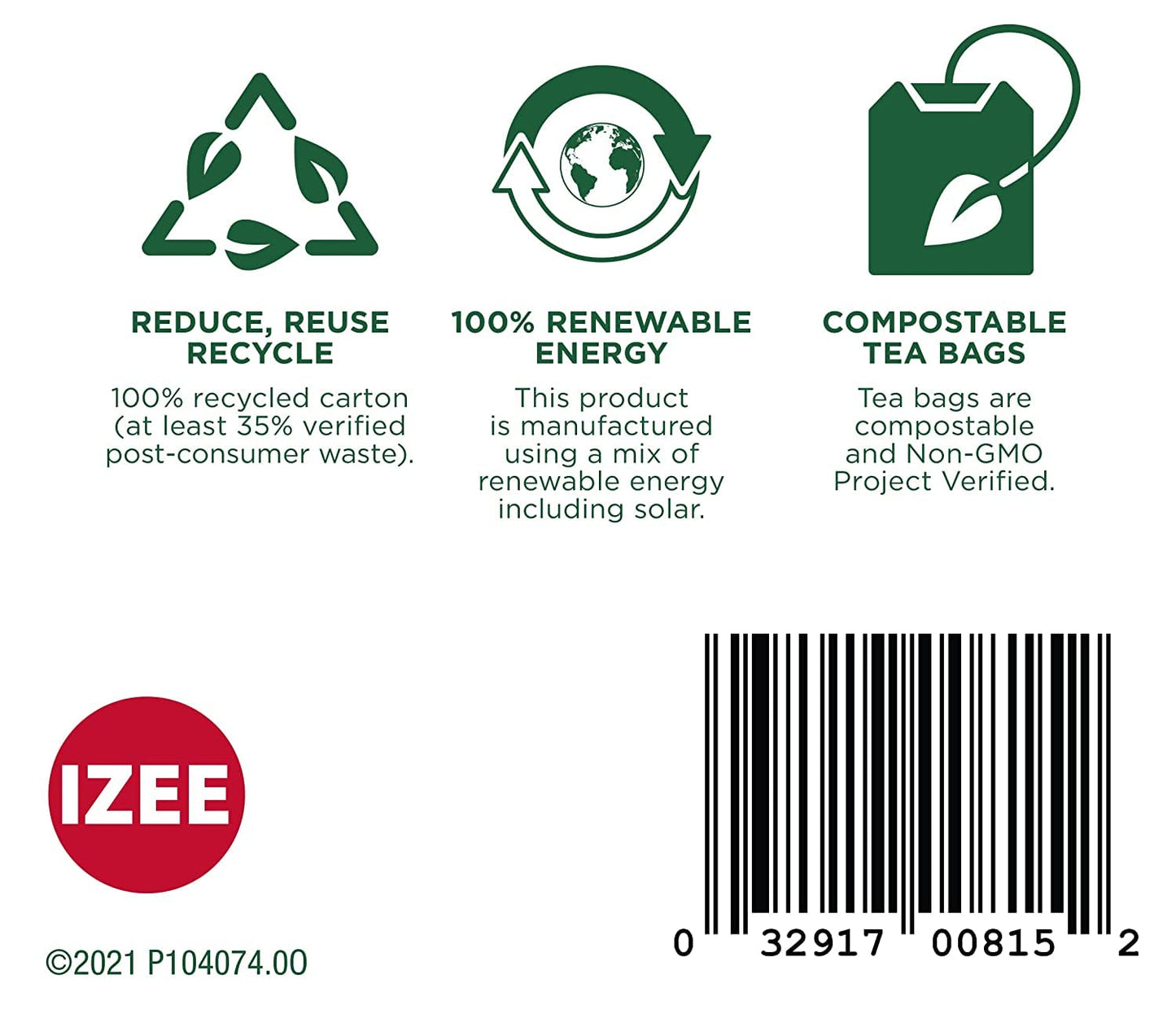 Organic Immune Zoom Echinacea Elderberry Tea, 32 Tea Bags