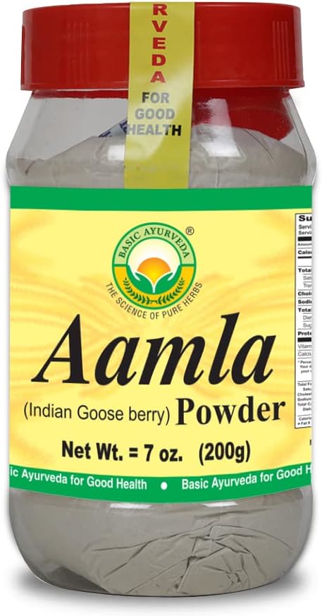 Organic Indian Gooseberry Amla Powder Supplement for Immune Support | Raw Amalaki with Vitamin C | 7.05 Oz (200gm) Ayurvedic Herbal Powder