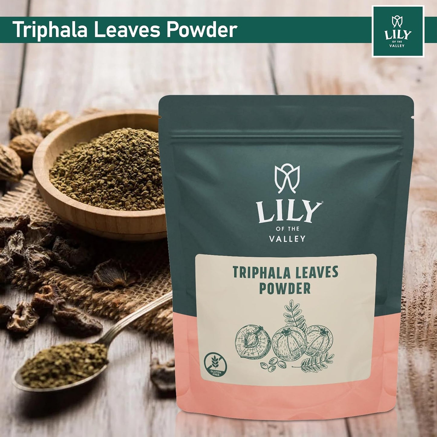 Organic Indian Triphala Powder - Amla, Haritaki & Bibhitaki Blend - Herbal Adaptogen Superfood - Vegan & Gluten-Free - 8oz
