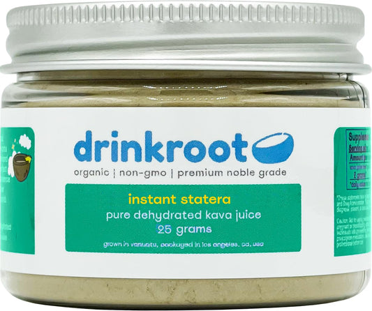 Organic Instant Vanuatu Kava Juice Powder - Dehydrated Statera DrinkRoot from Island - 25g