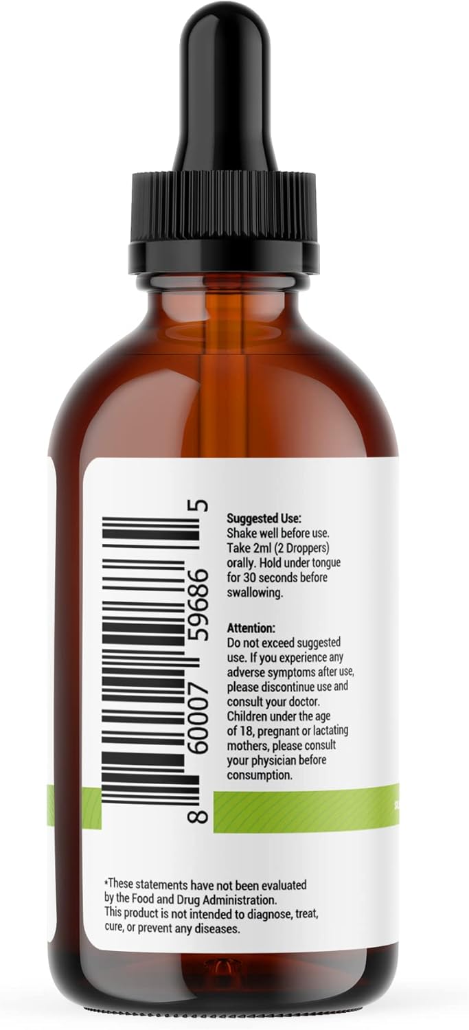 Organic Irish Sea Moss Drops with Burdock Root & Bladderwrack 1000mg - Immune & Thyroid Support, Gut & Joint Health - 2oz