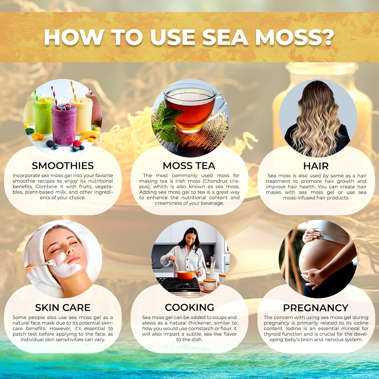 Organic Irish Sea Moss Gel from Caribbean Waters - Rich in Vitamins and Minerals for Immune and Digestive Health - 10 oz.