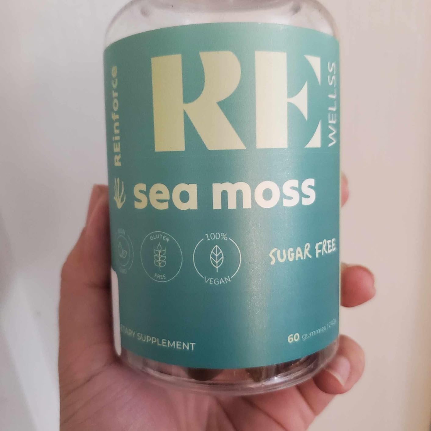 Organic Irish Sea Moss Gummies 3000mg with Bladderwrack & Burdock Root - Vegan, Gluten-Free, Sugar-Free Supplement for Skin, Joints, Thyroid & Immune Support - Natural Lime Flavor - 60 Gummies