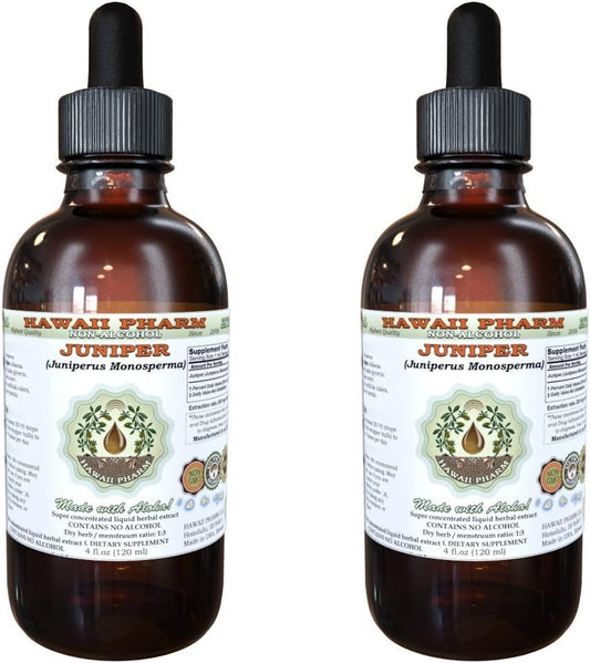 Organic Juniper Alcohol-Free Liquid Extract - Herbal Supplement 8 oz - Hawaii Pharm Glycerite