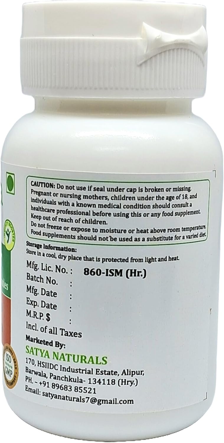 Organic Kanchnar Extract Capsules 500mg - 60 Veg Capsules | Ayurvedic Herbal Supplement for Men and Women | Satya Naturals Kanchnar Forte | 10:1 Concentrated Formula