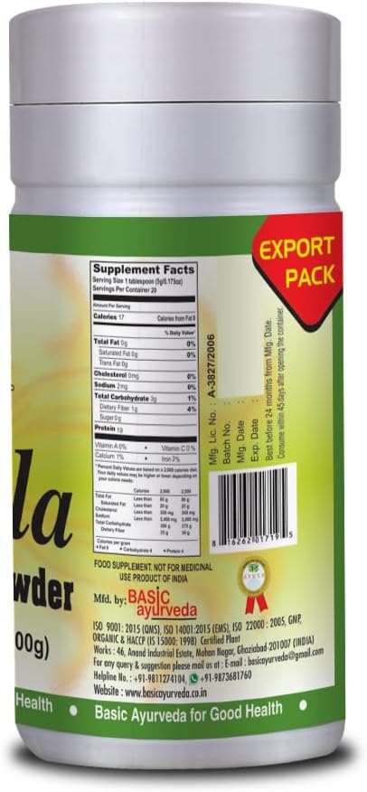 Organic Karela Powder for Healthy Digestion | Bitter Gourd Fruit Extract | 3.53 Oz (100g) | Ayurvedic Herbal Supplement