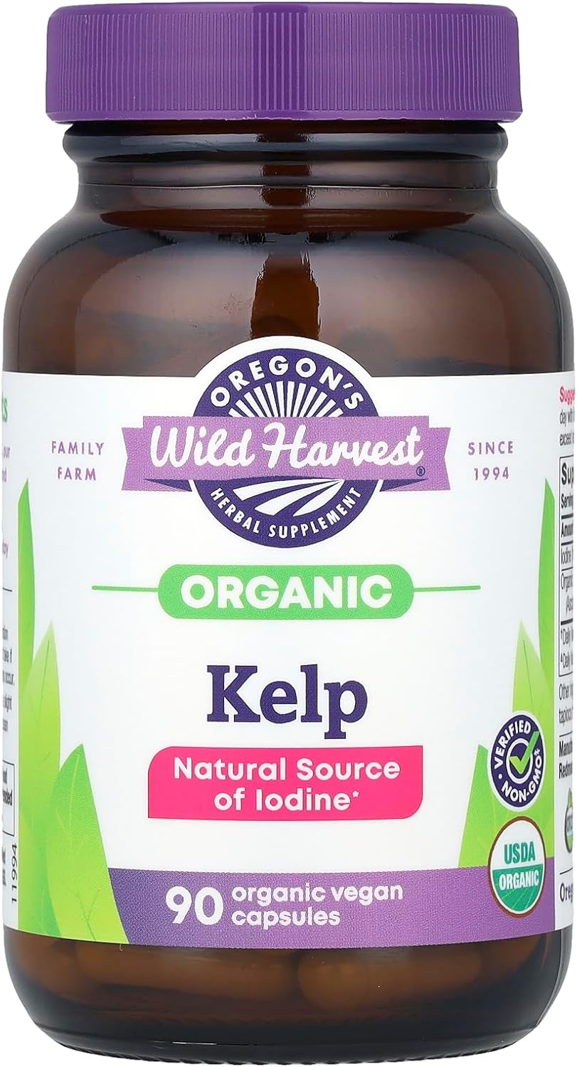 Organic Kelp Capsules from Oregon's Wild Harvest - 90 Vegan Capsules