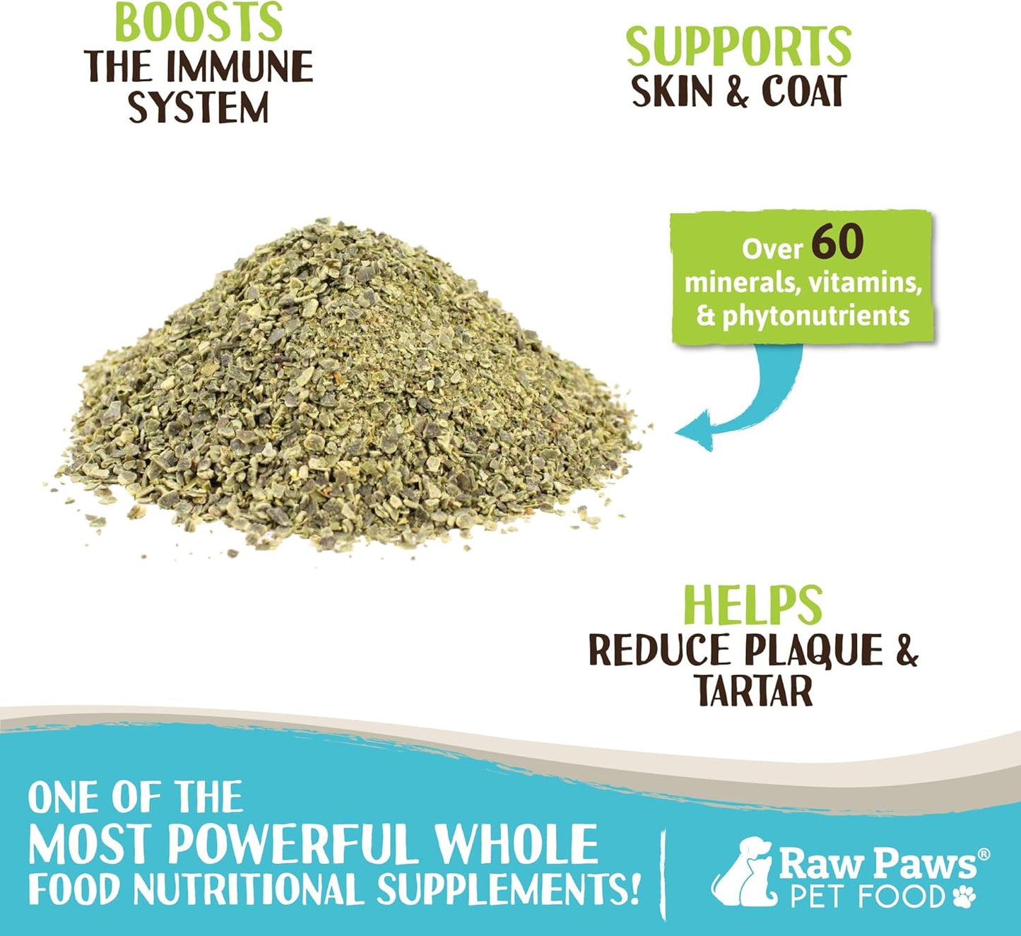 Organic Kelp Powder for Dogs & Cats - Rich in Iodine for Thyroid & Immune Health - Seaweed Supplement for Pets, 8-oz