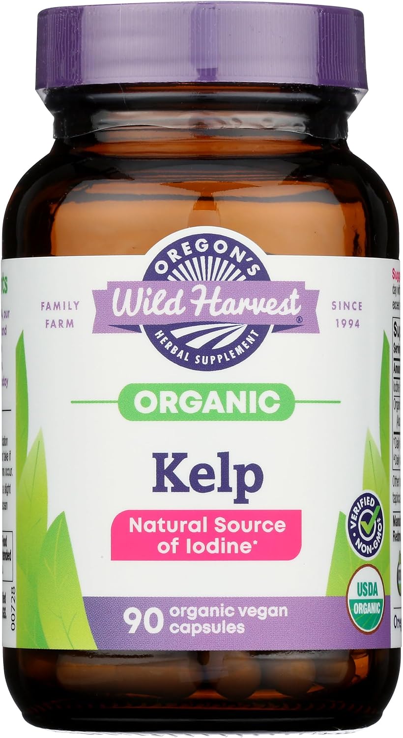 Organic Kelp Supplements from Oregon's Wild Harvest - 90 Capsules