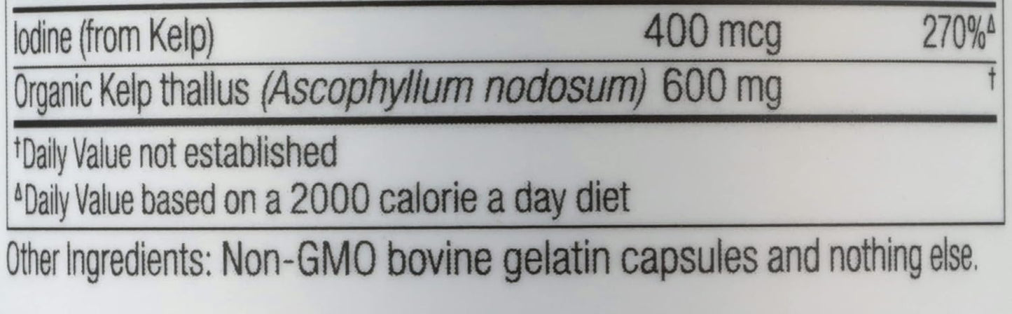 Organic Kelp Supplements from Oregon's Wild Harvest - 90 Capsules