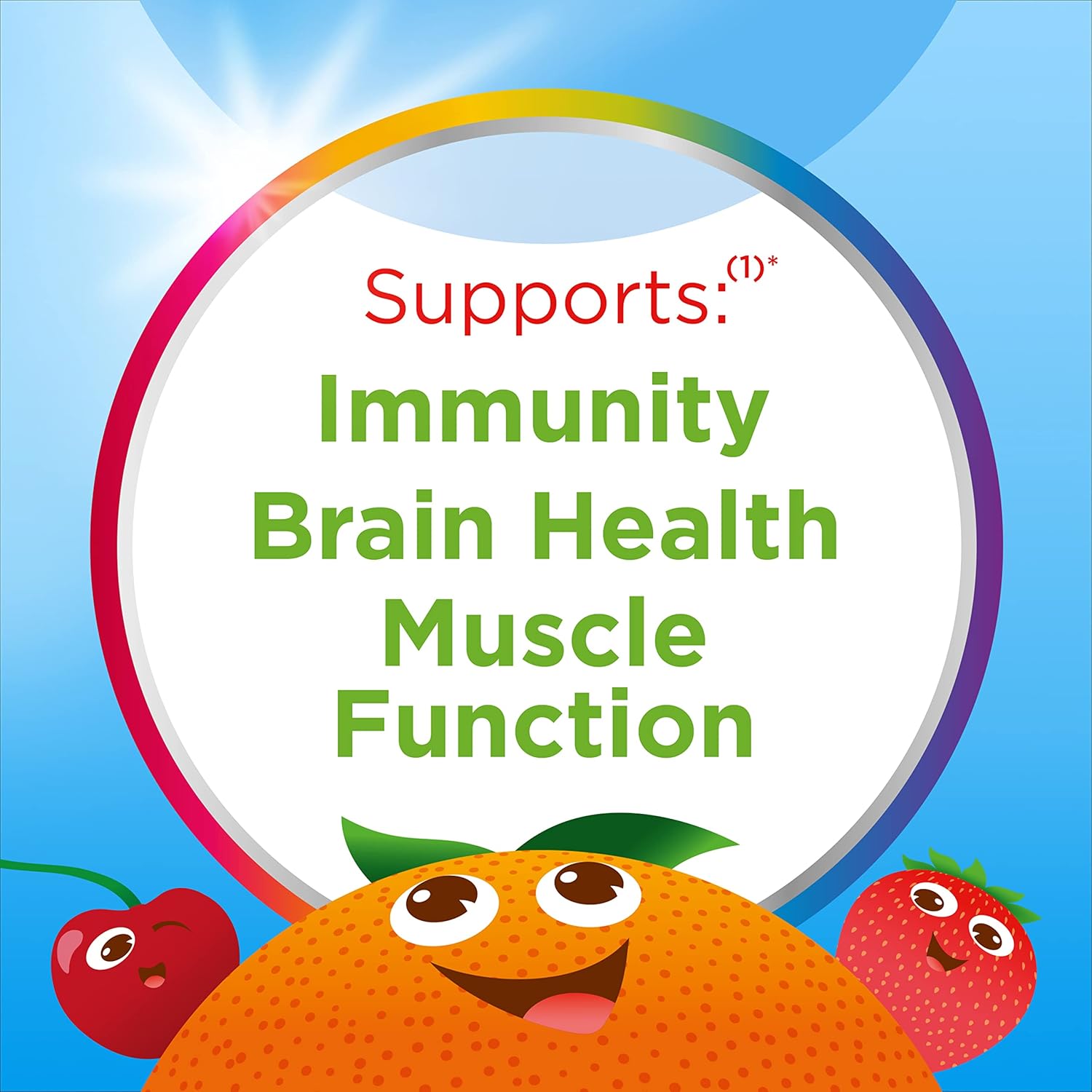 Organic Kids' Multivitamin Gummies with Essential Nutrients - 90 Count - Immune, Muscle, Brain Support