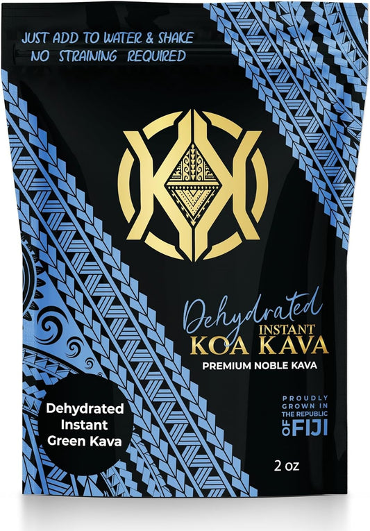 Organic Koa Kava Dehydrated Instant Green Fijian Kava Root Powder - 2 oz (56g)