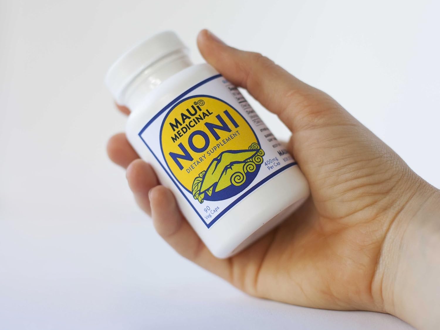 Organic Kona Noni Capsules with Maui Medicinal Herbs - 90 Vcaps, 400mg per Capsule