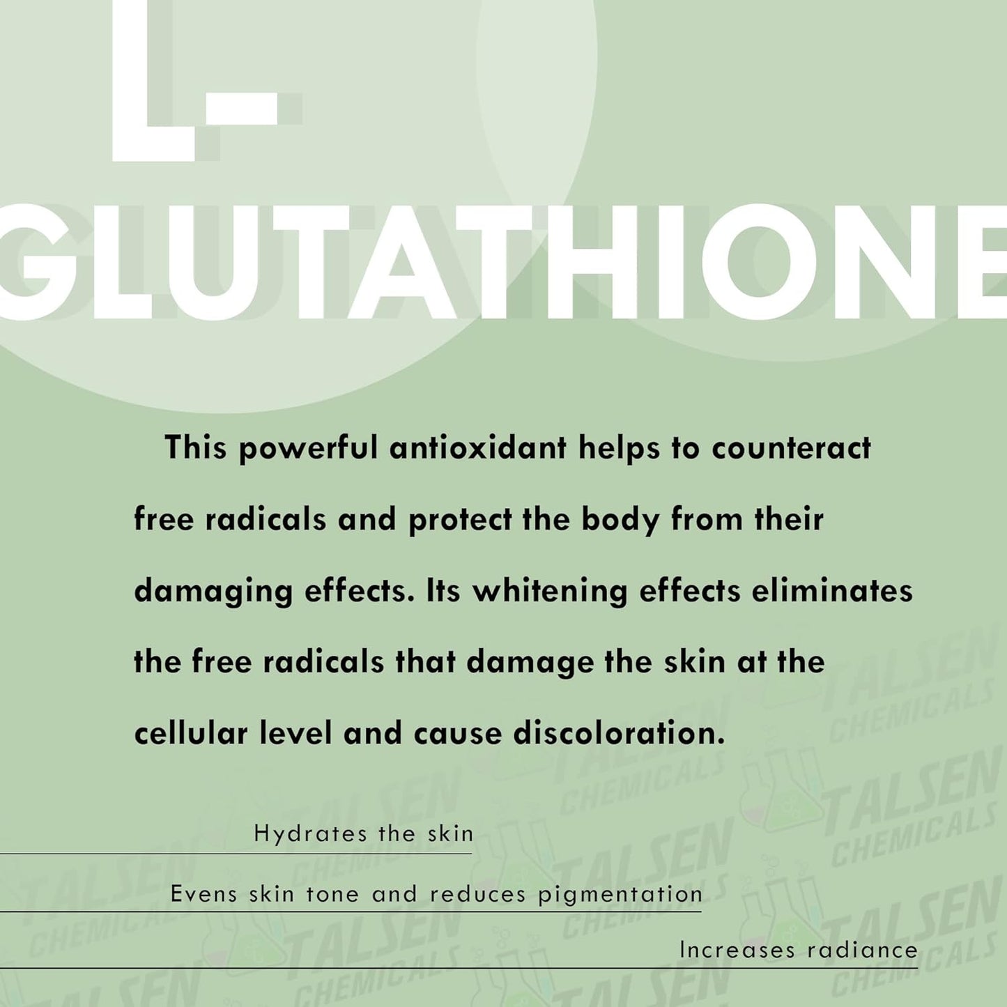 Organic L-Glutathione Powder for DIY Cosmetics (0.5oz / 15g) Skin Brightening Formula by Talsen Chemicals