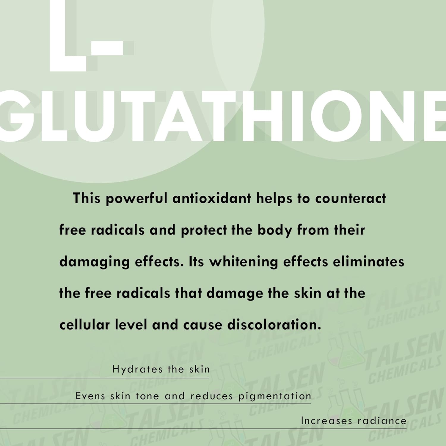 Organic L-Glutathione Powder for DIY Cosmetics (0.5oz / 15g) Skin Brightening Formula by Talsen Chemicals