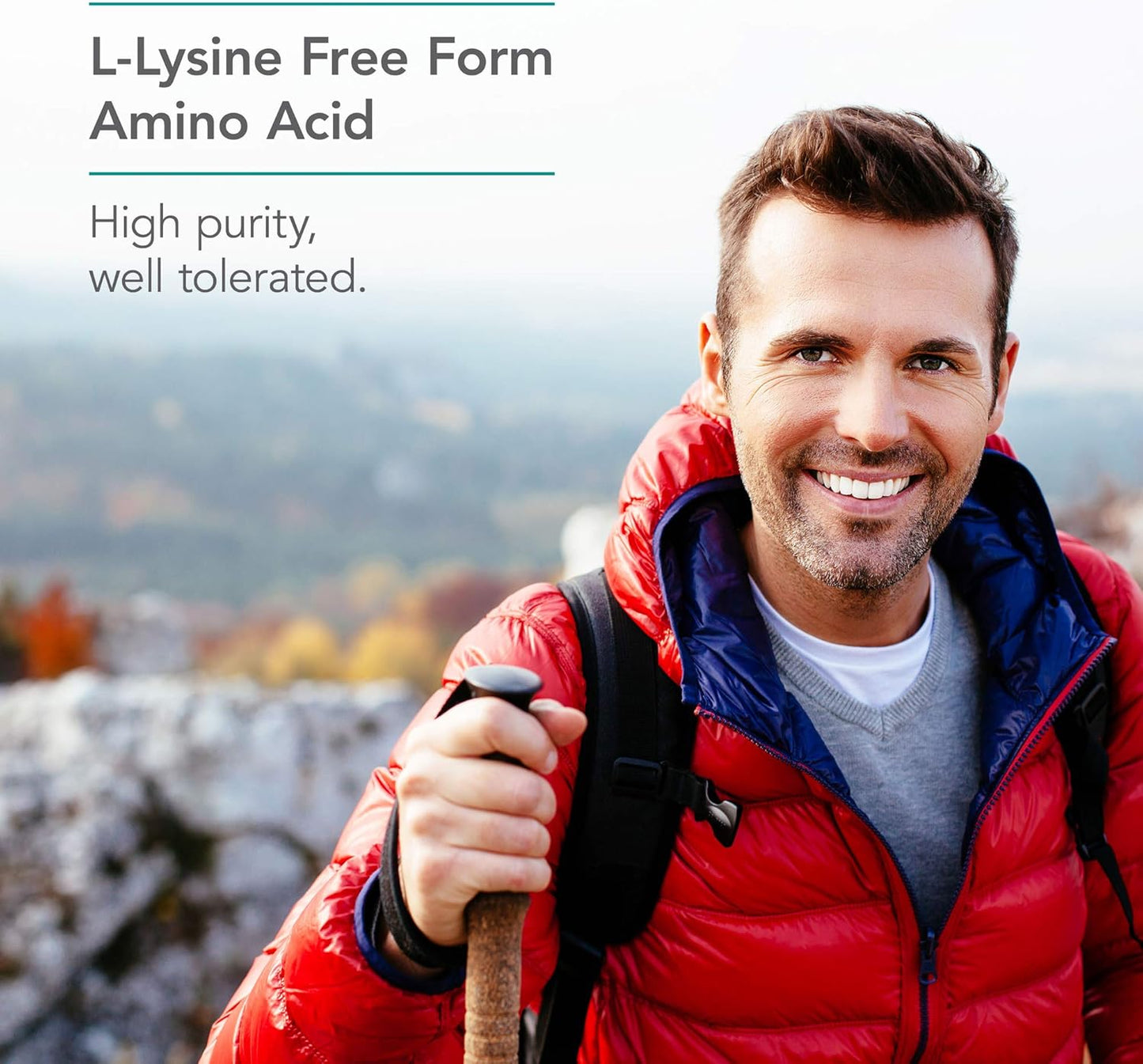 Organic L-Lysine HCI Capsules - 500mg Immune Support Supplement, Pure Vegetarian Amino Acid - 100 Count