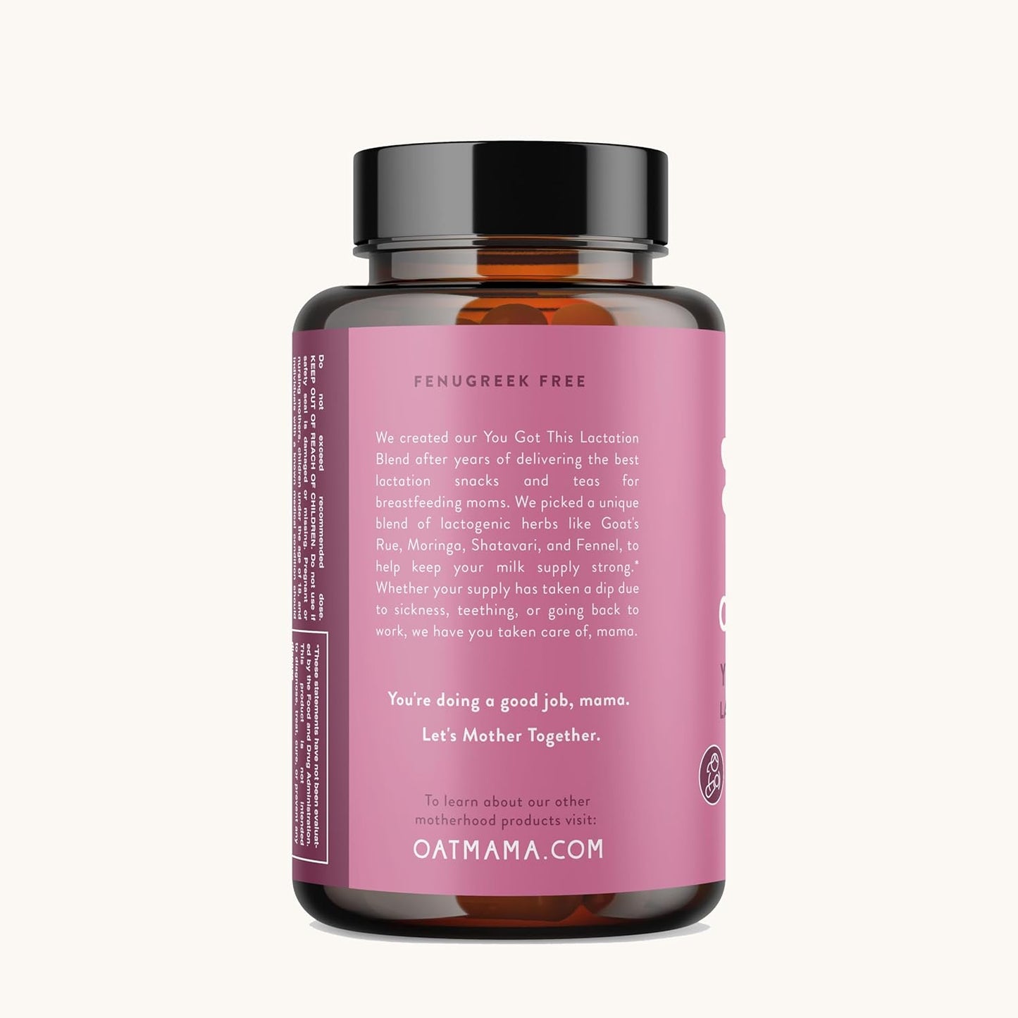 Organic Lactation Blend for Healthy Milk Supply | Fenugreek-Free | 60 Veg Caps | OAT MAMA Support