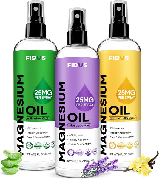 Organic Lavender Magnesium Oil Spray - 8 fl oz Topical Chloride for Feet, Natural Ancient Zechstein Mineral Spray - BoostGo Australia