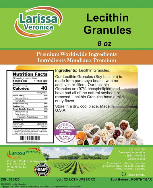Organic Lecithin Granules by Larissa Veronica - 8 oz (ZIN: 526525)